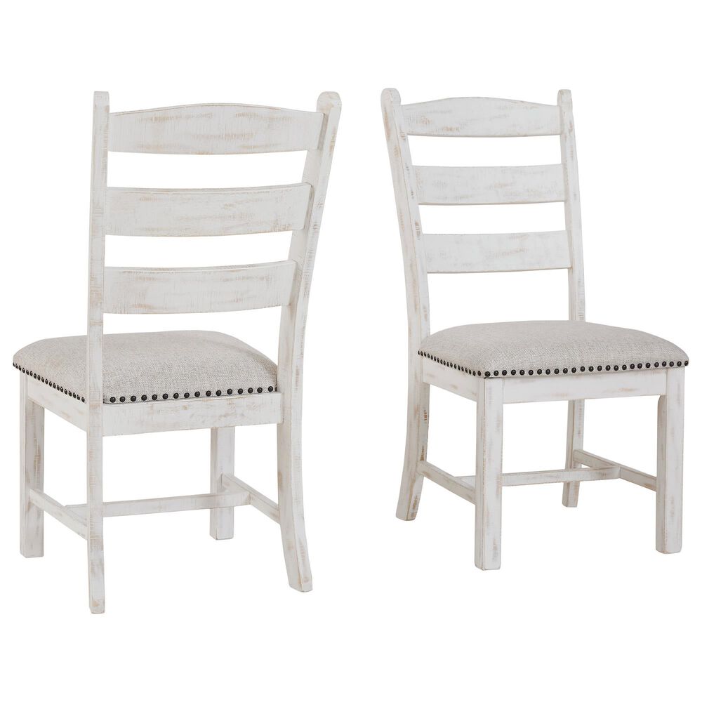 Ashley Valebeck Dining Chair Set of 2 in Beige and White, , large