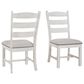 Ashley Valebeck Dining Chair Set of 2 in Beige and White, , large