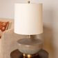 Creative Coop Salem Stoneware Table Lamp in Mushroom Brown, , large