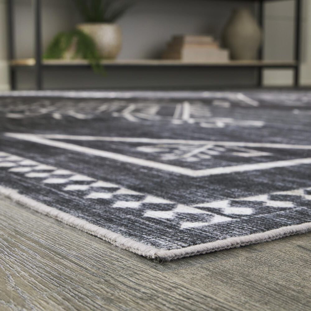 Ashley Arloman 5&#39; x 7&#39; Black, Cream and Gray Area Rug, , large