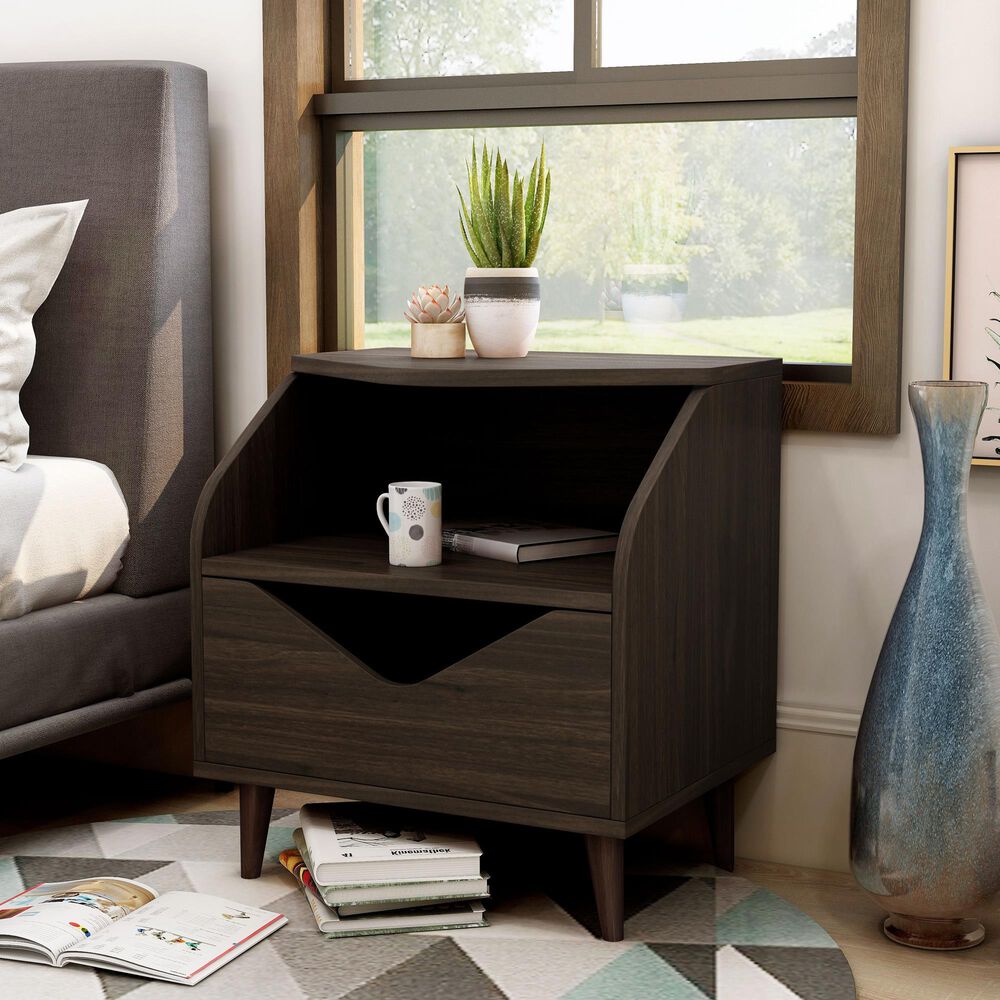 Furniture of America Mitchell End Table in Wenge, , large