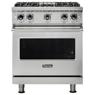 Viking Range 30" Natural Gas Sealed Burner Gas Range in Stainless Steel, , large