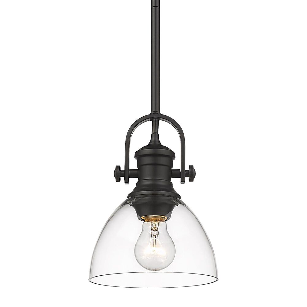Golden Lighting Hines 1-Light Mini Pendant in Matte Black, , large