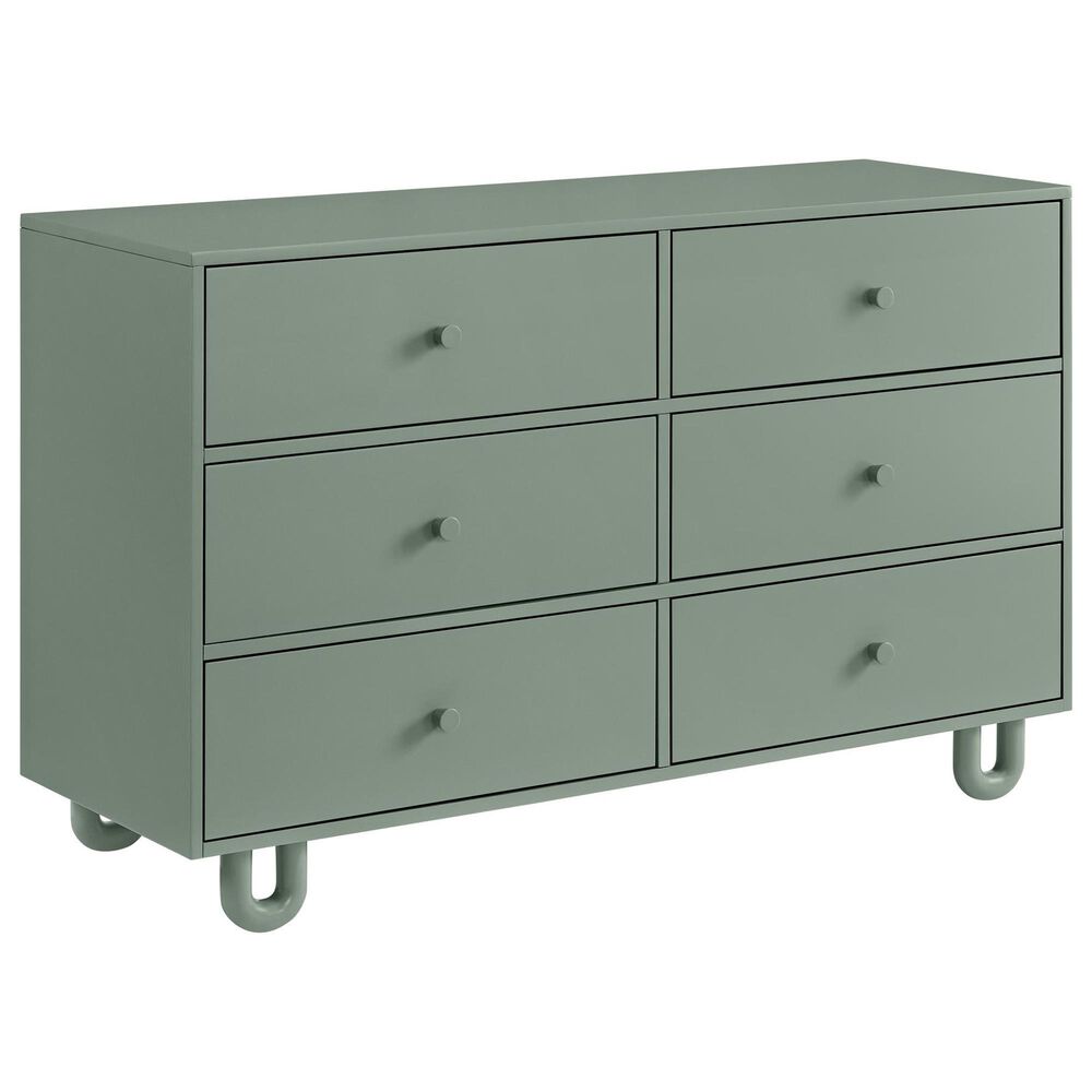 Oxford Baby Meridian 2-Piece Nursery Set with 3-in-1 Convertible Crib and Dresser in Olive Green, , large