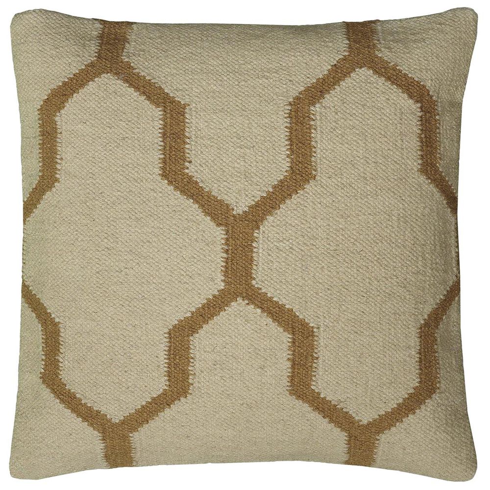 Rizzy Home 18" x 18" Down Pillow in Neutral and Brown, , large