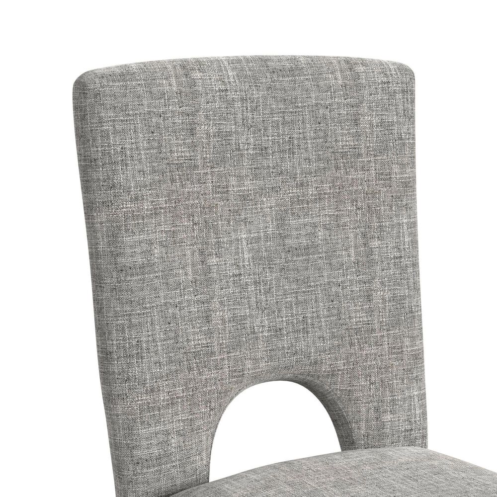 Mayberry Hill Oregon Side Chair with Grey Cushion in Black, , large