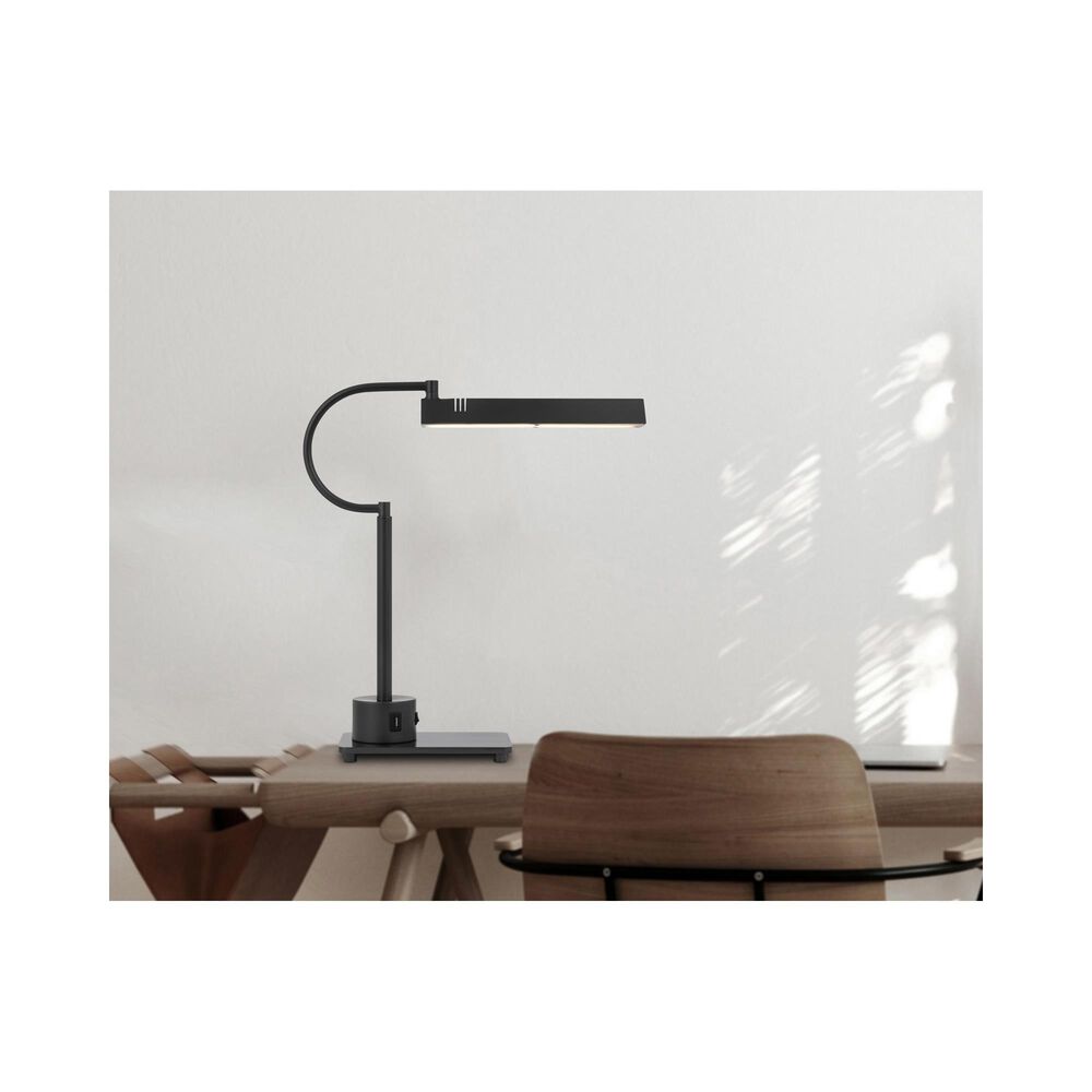 Cal Lighting LED Desk Lamp w/2 USB ports BR, , large