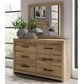 Ashley Brozmont Dresser and Mirror in Natural Brown, , large