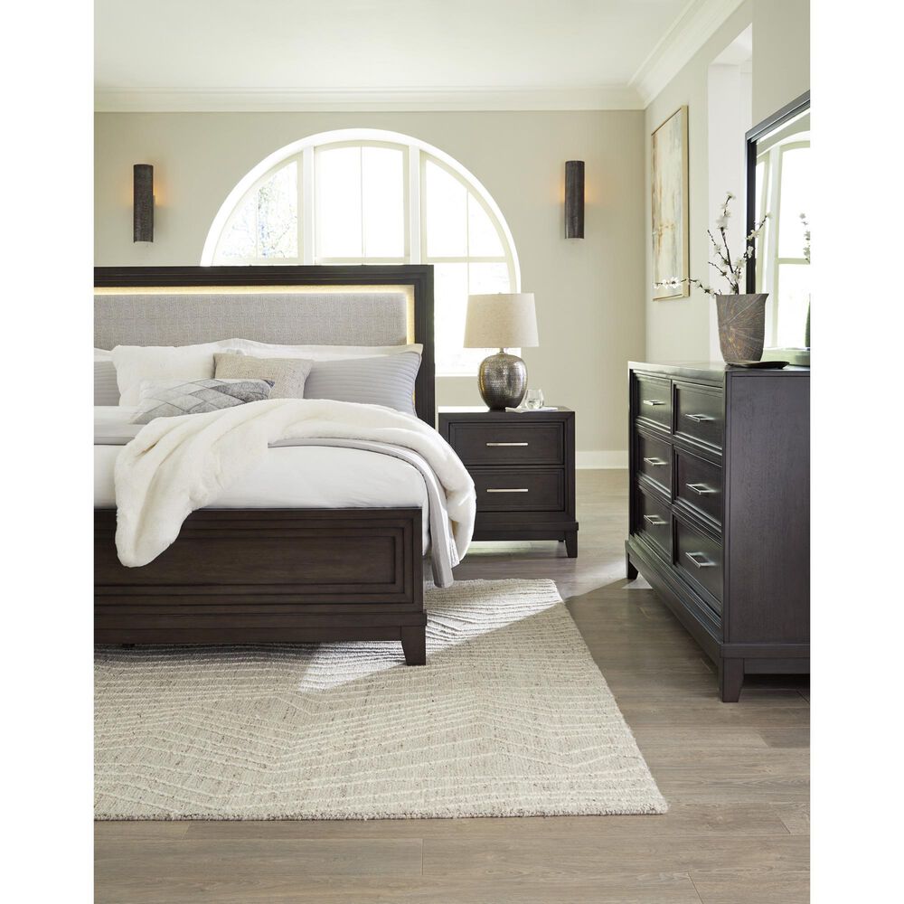 Ashley Neymorton 6-Drawer Dresser and Mirror in Dark Grayish Brown, , large