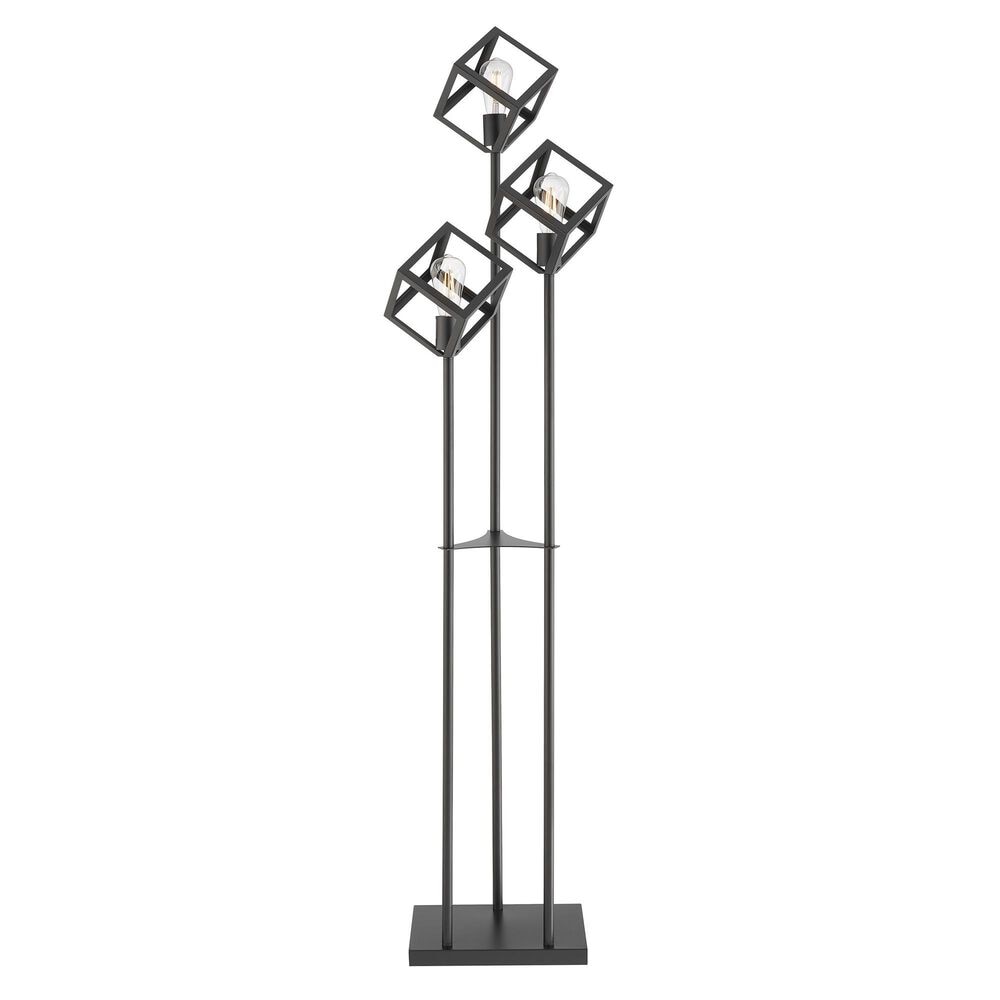 Lite Source Cuboid Floor Lamp in Black, , large