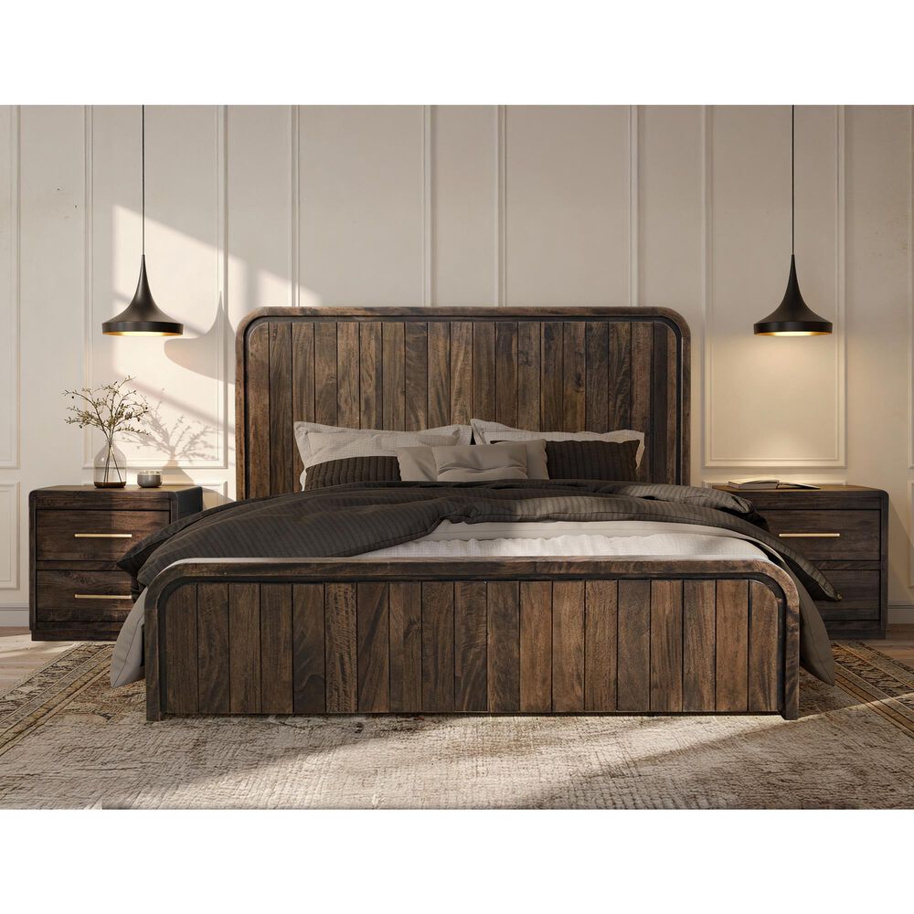 Fallridge Mezquite Queen Panel Bed in Black, , large