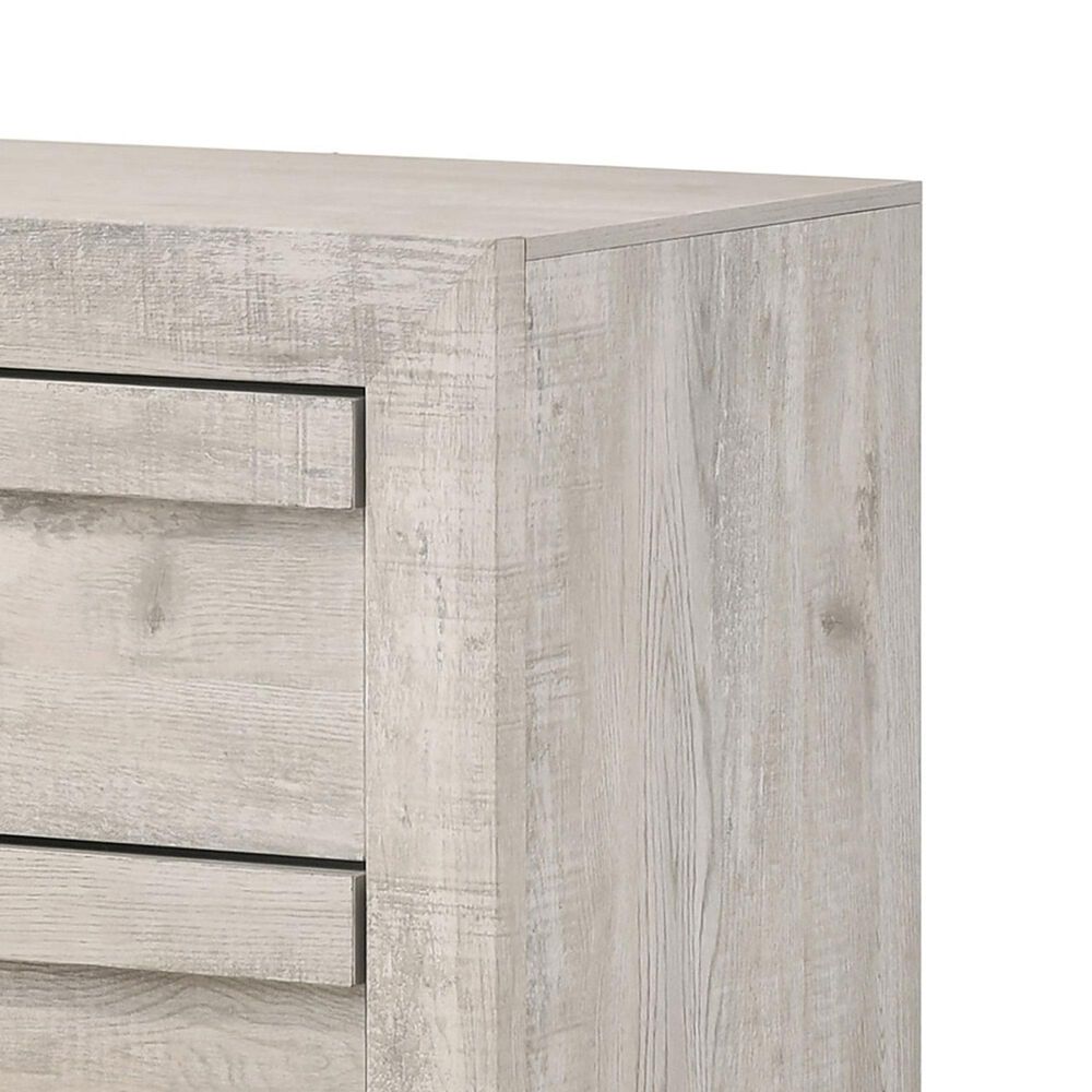 Crown Mark Valor 3-Piece King Bedroom Set with Two Nightstands in Light Gray, , large