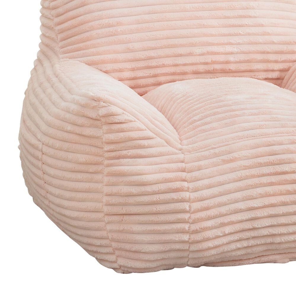 Hearth and Haven Oversized Corduroy Bean Bag Chair with Armrests in Pink, , large