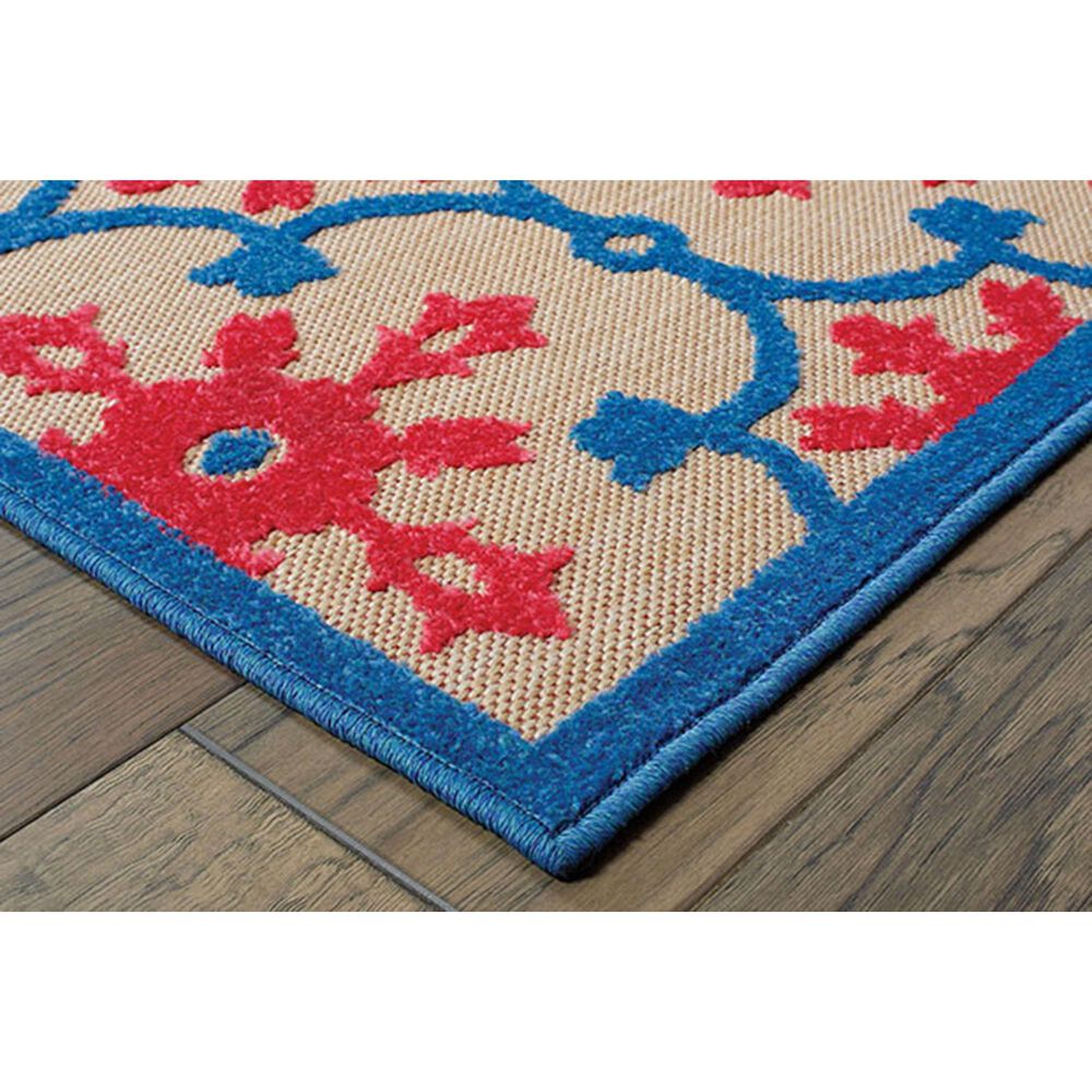 Oriental Weavers Cayman 190L 9&#39;10&quot; x 12&#39;10&quot; Sand and Pink Area Rug, , large