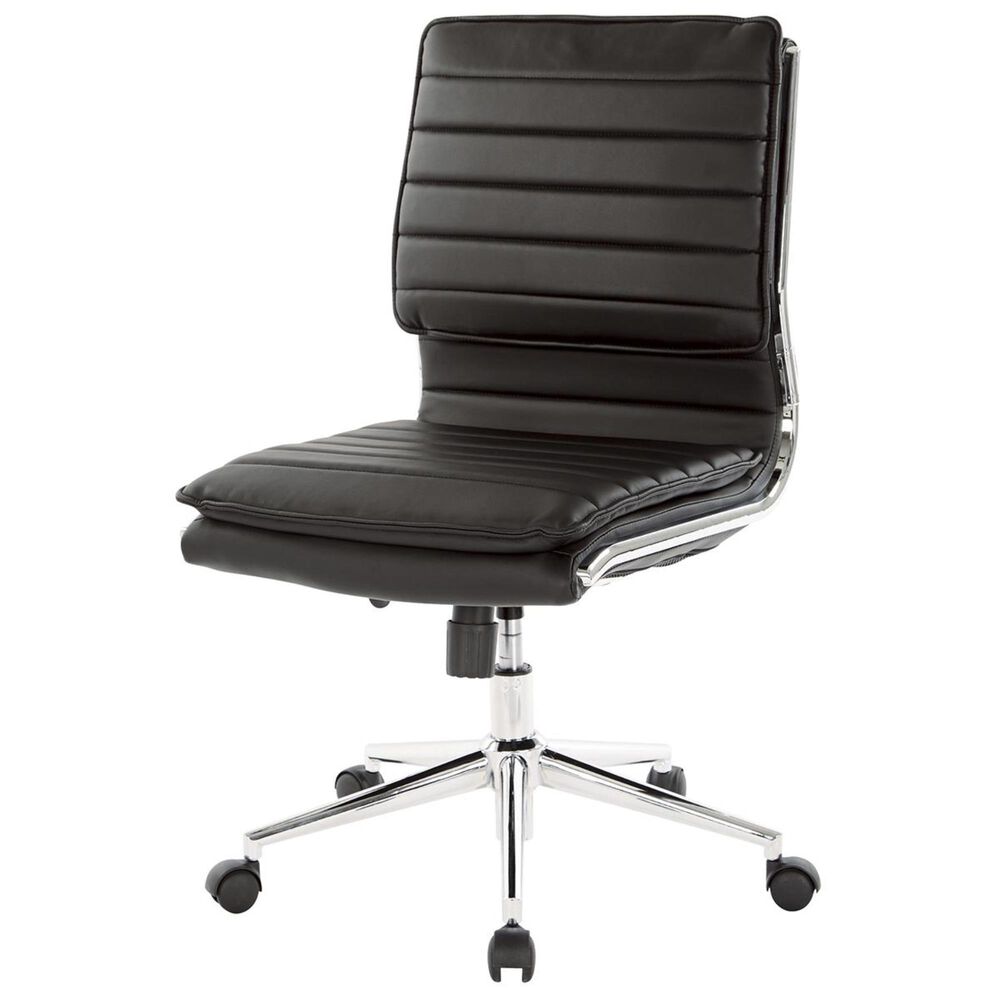 OSP Home Armless Manager Chair in Black, , large