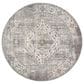 Surya Presidential PDT-2311 7"9" Round Charcoal, Ivory, Blue and Orange Area Rug, , large