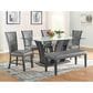 Crown Mark Camelia Dining Table in Black and Clear - Table Only, , large