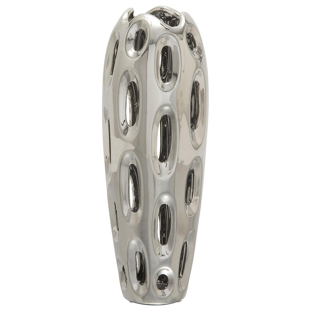 Maple and Jade 16" x 6" Dolomite Vase in Silver, , large