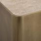 Uttermost Caress Coffee Table in Honey Beige and Antique Brass, , large