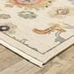 Oriental Weavers Lucca Flower Garden 3"3" x 5" Ivory Area Rug, , large