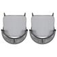 Hearth and Haven 26" Outdoor Counter Stool with Matte Black Frame in Light Gray (Set of 2), , large