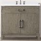 Lexora Home Laurel 36" Single Bathroom Vanity in Grey Oak with White Cultured Marble Top and Rectangular Sink, , large