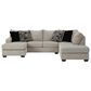 Ashley Megginson 3-Piece Left Facing U-Shaped Sectional with Sofa Chaise and Storage Ottoman in Storm, , large
