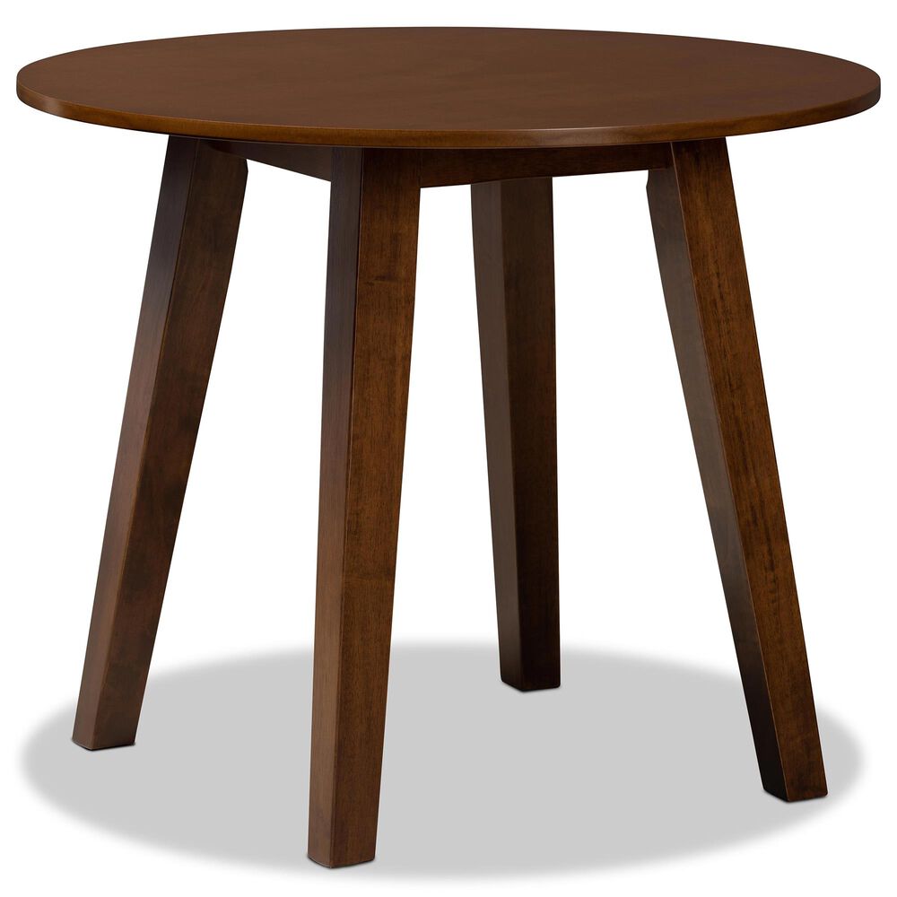 Baxton Studio Lida 5-Piece Dining Set in Grey/Walnut Brown, , large