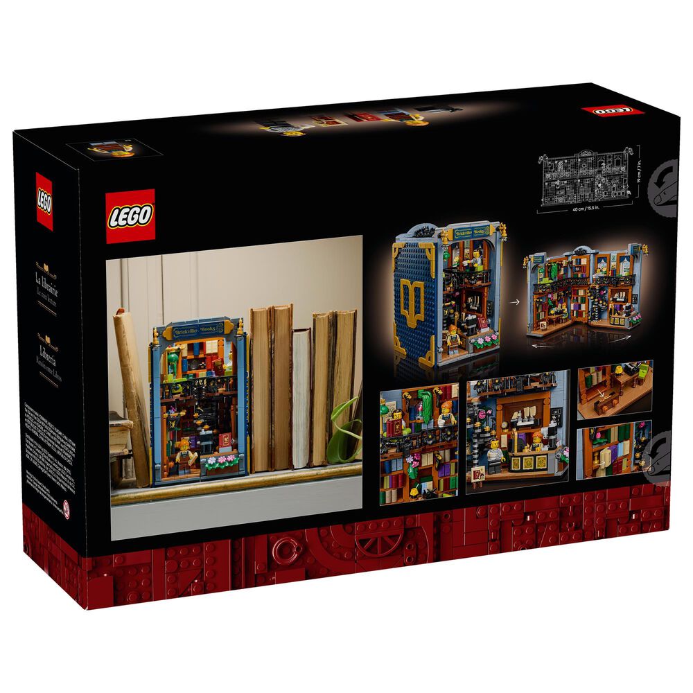 LEGO Icons Bookstore Book Nook Building Set, , large
