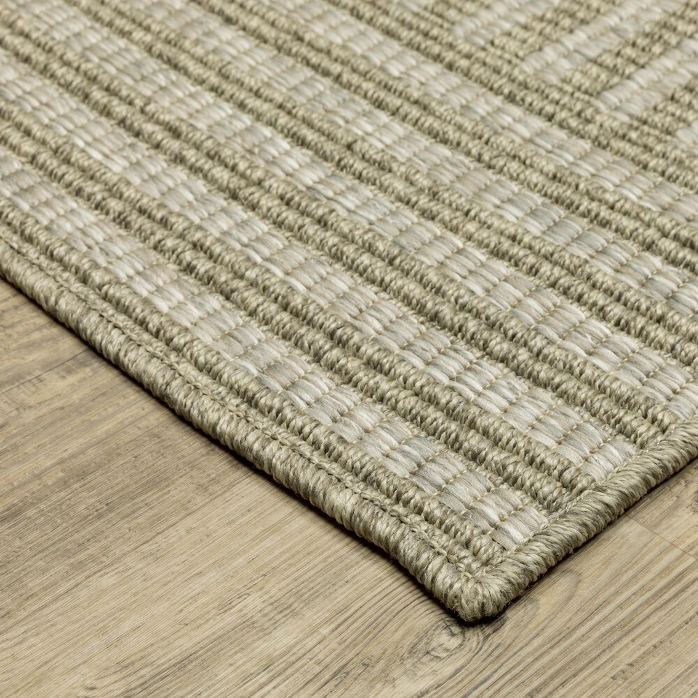 Oriental Weavers Tortuga TR02A 1&#39;10&quot; x 7&#39;6&quot; Beige and Black Runner, , large