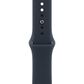 Apple Watch SE 3 (GPS) 40mm Midnight Aluminum Case with Navy Blue Sport Band - M/L and 2-Year AppleCare+, , large