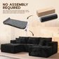 HOMLUX 108" Modular Sofa Set in Black, , large