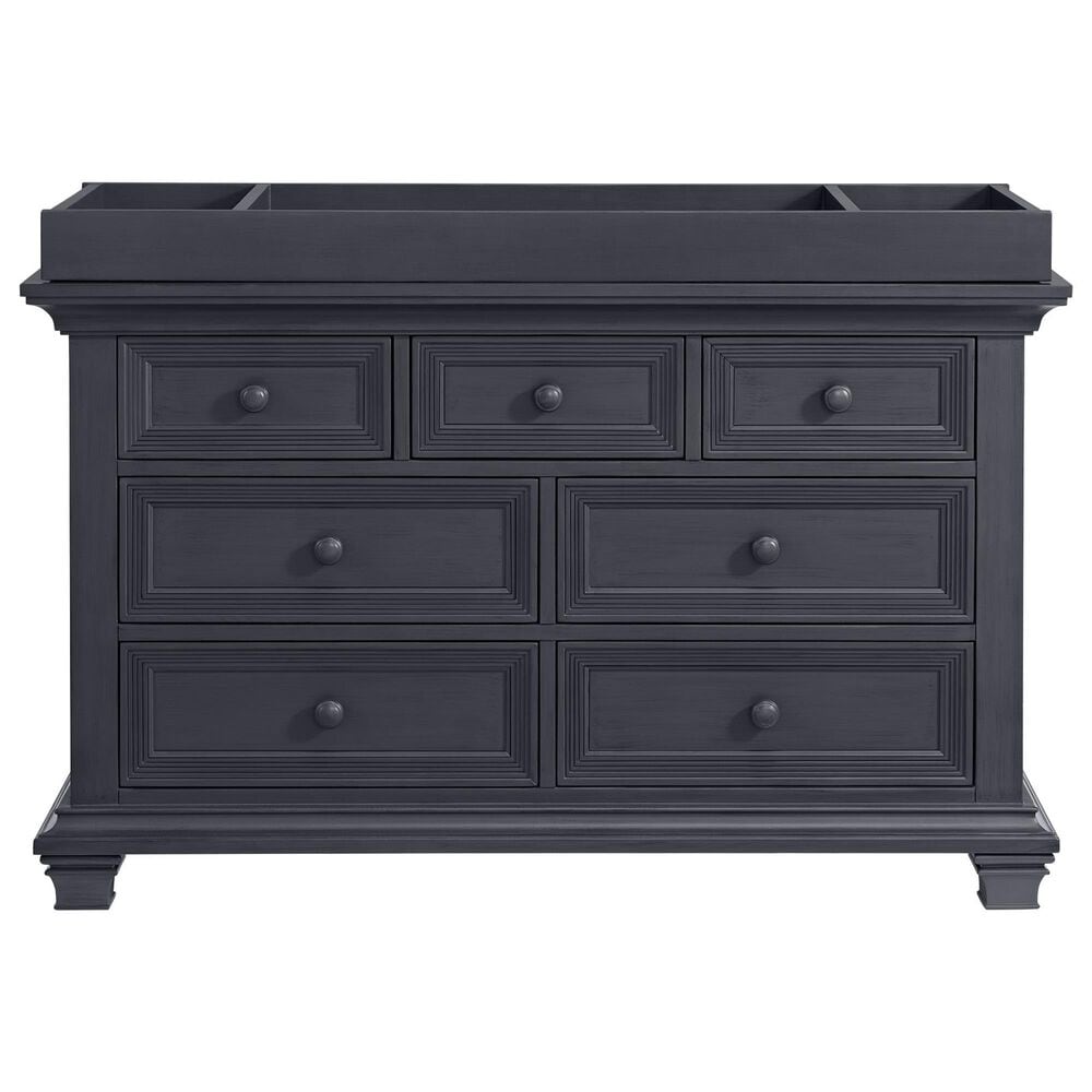 Oxford Baby Weston 7 Drawer Dresser and Changer Top in Midnight Slate, , large