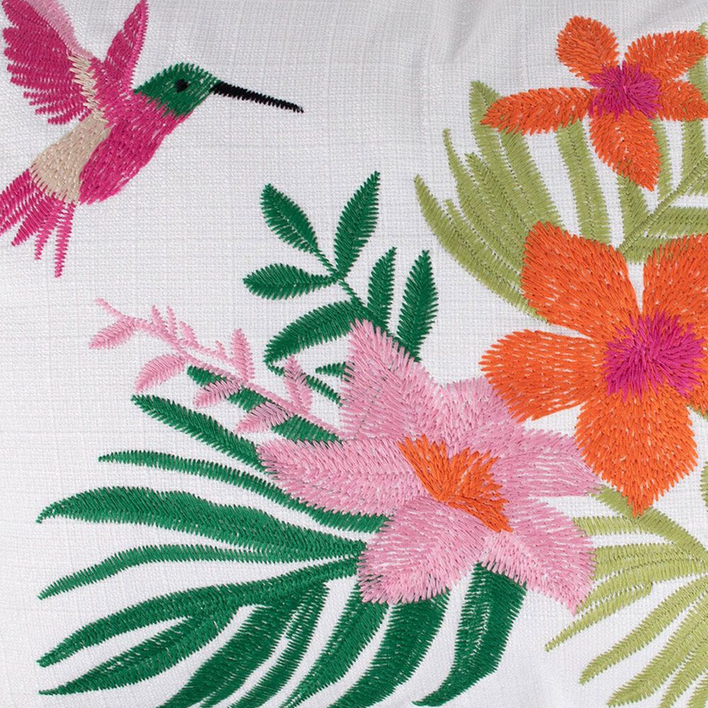 Levtex Hummingbird Grove 14&quot; x 18&quot; Lumbar Throw Pillow in Blush, Green, Teal, Sienna, Ochre and White, , large