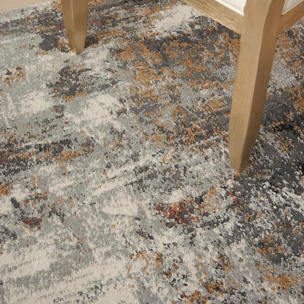 Nourison Tangra TNR03 7&#39;10&quot; x 9&#39;10&quot; Grey and Multicolor Area Rug, , large