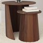 Coaster Yency 2-Piece Round Nesting Table Set in Dark Brown, , large