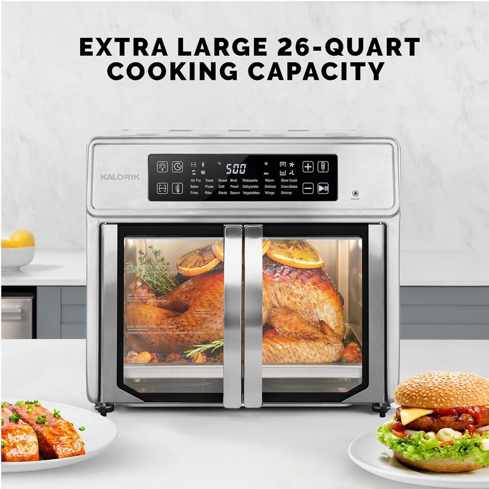 Kalorik MAXX Advance 26 Quart Digital Air Fryer Oven in Stainless Steel, , large