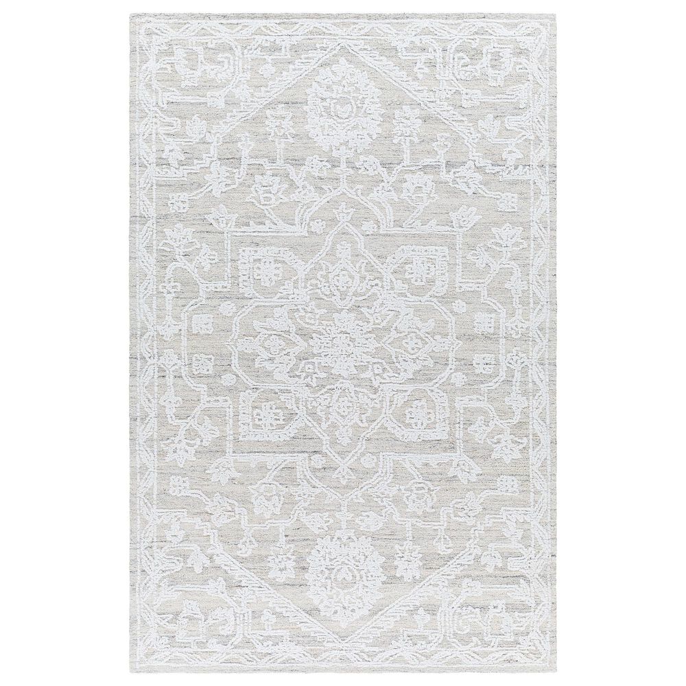 Surya Piazza PZZ-2304 2" x 3" White, Beige, Charcoal, Light Grey Area Rug, , large