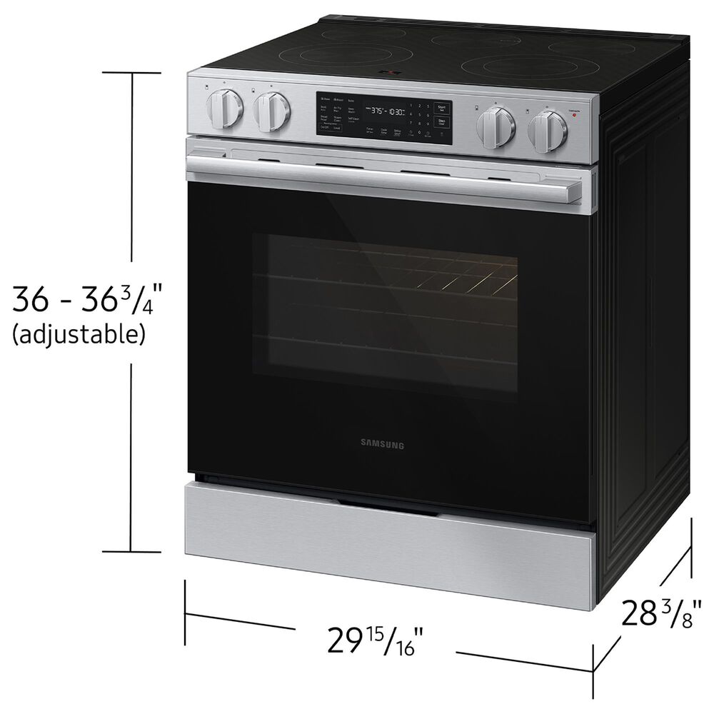 Samsung Bespoke 6.3 Cu. Ft. Smart Slide-In Electric Range with No-Preheat Air Fry Max in Stainless Steel, , large