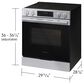 Samsung Bespoke 6.3 Cu. Ft. Smart Slide-In Electric Range with No-Preheat Air Fry Max in Stainless Steel, , large