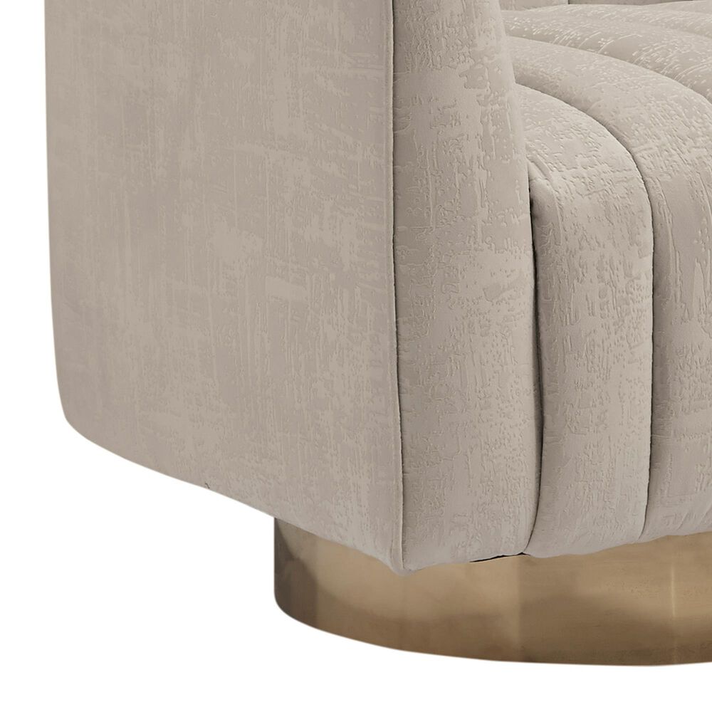 Ashley Penzlin Swivel Accent Chair in Pearl, , large