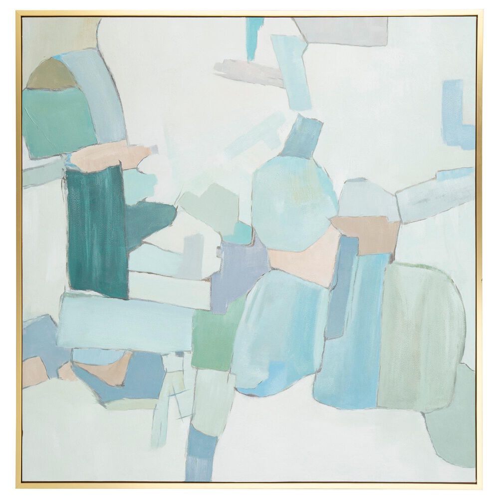 Ashley Wynburn 48" x 48" Wall Art in White, Blue and Green, , large
