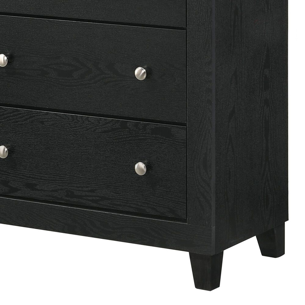 Crown Mark Cadence 5-Piece King Bedroom Set in Black and White, , large