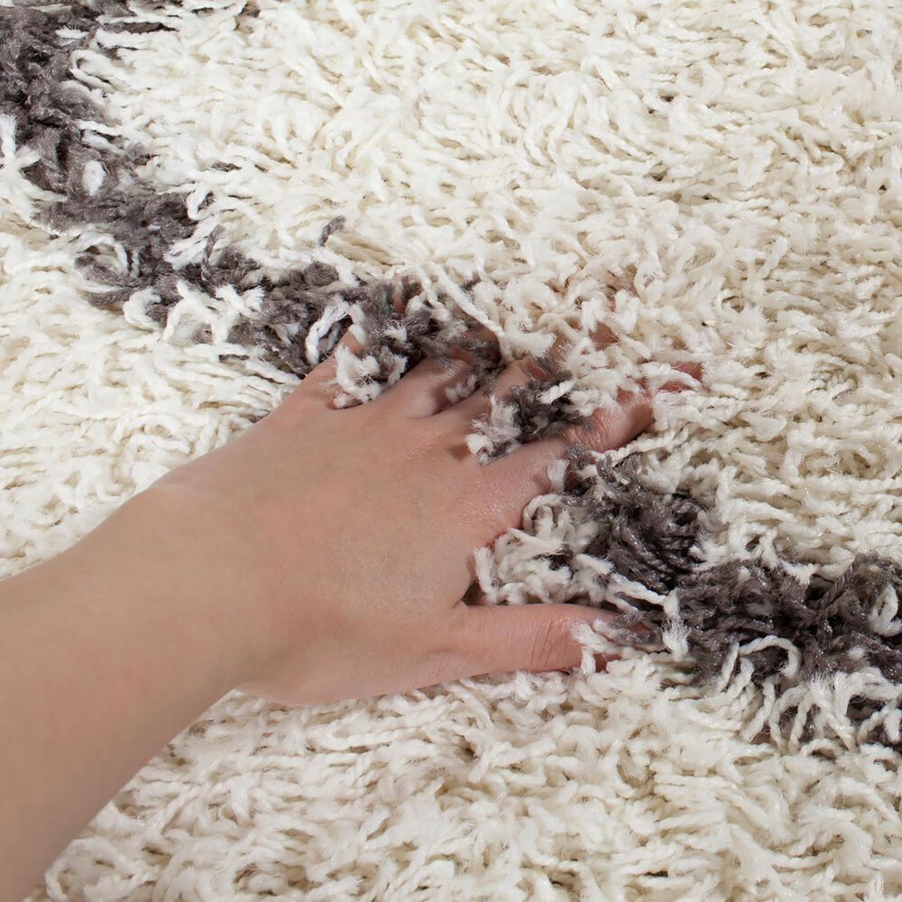 Safavieh Dallas Shag 8&#39; x 10&#39; Ivory and Dark Grey Area Rug, , large