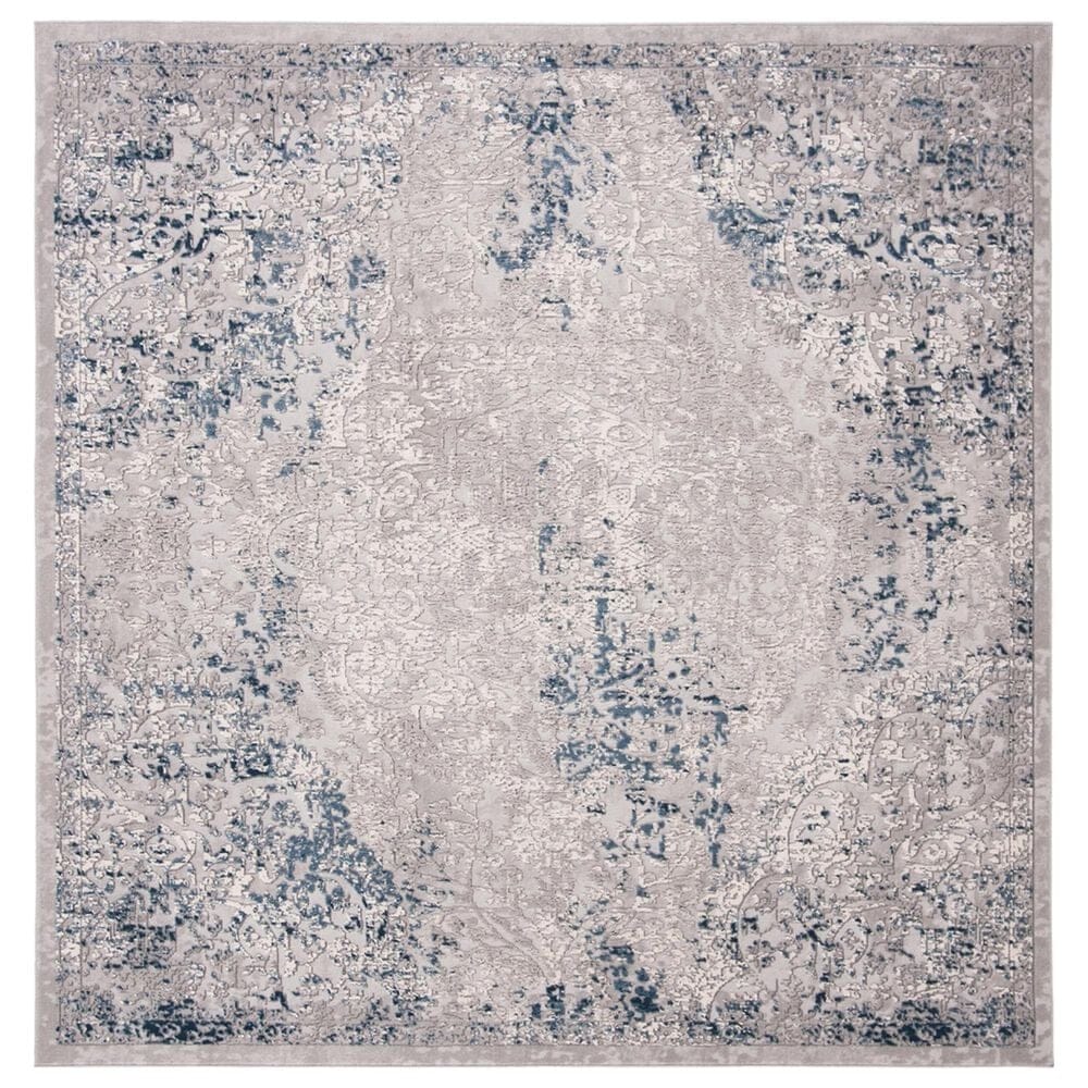 Safavieh Invista INV468F 6"7" Square Grey and Ivory Area Rug, , large
