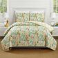 Peking Handicraft Queenie Tropical 3-Piece King Comforter Set in Seafoam, , large