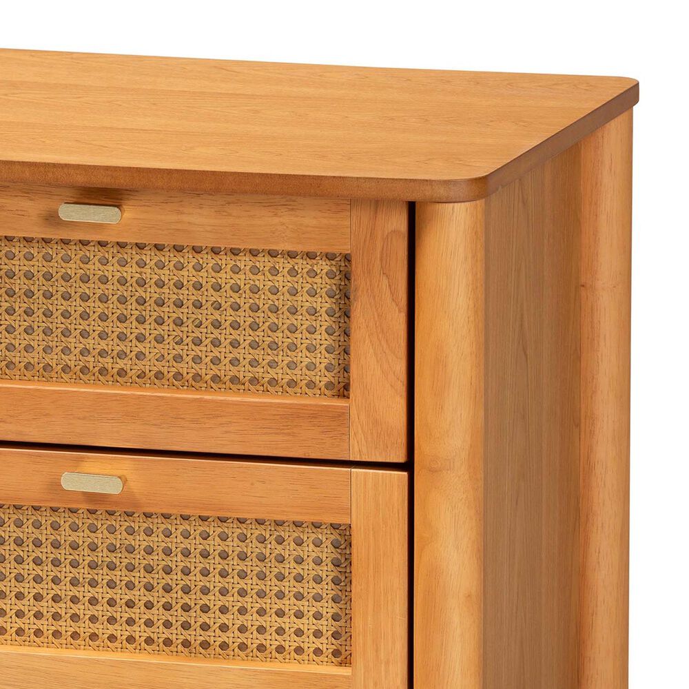 Baxton Studio Jenn 2-Drawer Nightstand in Golden Brown, , large