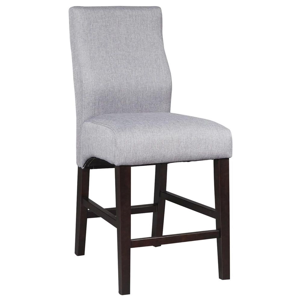 Pacific Landing Counter Stool with Cappuccino Legs in Gray, , large