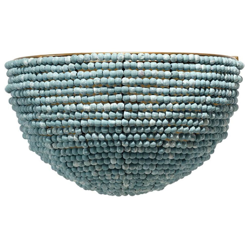 Jamie Young Direct Ship Reef 1-Light Beaded Demi Lune Wall Sconce in Blue, , large