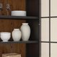 Ashley Greddinton Display Cabinet in Black and Medium Brown, , large